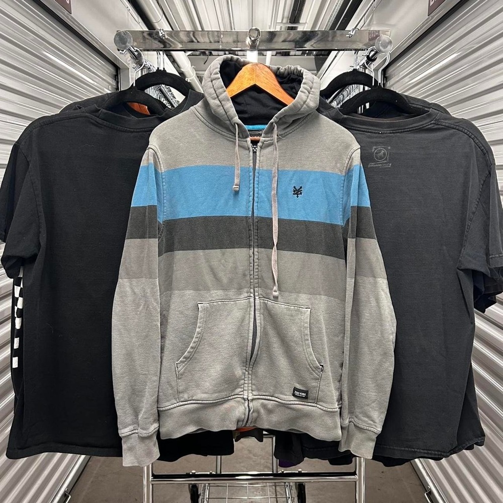 Vintage 2000's Zoo York Skate Essential Striped Hoodie